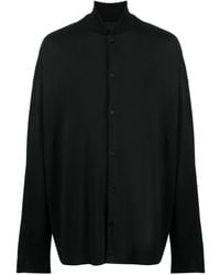 Transit - Band-collar Cotton Shirt - Lyst