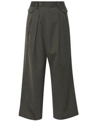 Issey Miyake - Pleated Wrap-Front Trousers - Lyst