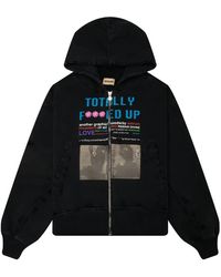 Astrum - Tfu Graphic-Print Zip-Up Hoodie - Lyst