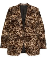 Tagliatore - Blazer Met Luipaardprint - Lyst