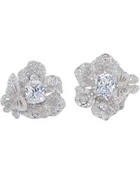 Anabela Chan - 18kt White Gold Peony Diamond Cocktail Earrings - Lyst