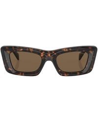 Prada - Tortoiseshell-effect Logo Sunglasses - Lyst