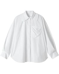 Enfold - Camisa Oversize Con Bolsillo Drapeado - Lyst
