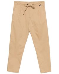 Officina 36 - Drawstring-Waist Pleated Trousers - Lyst