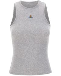 Vivienne Westwood - Orb Logo Sleeveless Top - Lyst