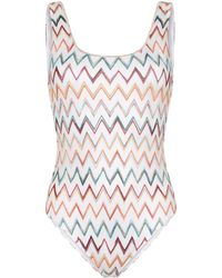 Missoni Badpak Met Zigzag Patroon - Wit