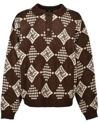 BREATH - Diamond-Knitted Polo Sweater - Lyst