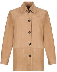 Liu Jo - Wildlederjacke Mit Kragentaschen - Lyst