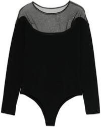 Mugler - Body con panel semitranslúcido - Lyst