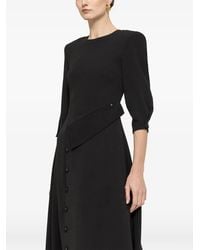 Nissa - Button-Detail Midi Dress - Lyst