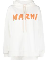 Marni - Logo-print Cotton Hoodie - Lyst