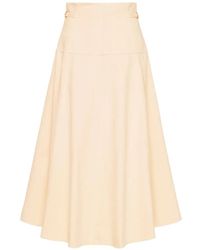 Ulla Johnson - The Brigette Buckle Detail Midi Skirt - Lyst