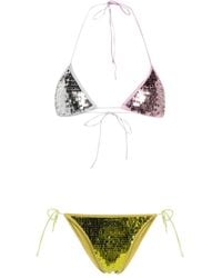 Oséree - Sequinned Triangle Bikini - Lyst