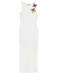 Blumarine - Butterfly-Appliqué Midi Dress - Lyst