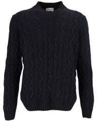 SETTEFILI CASHMERE - Cable-Knit V-Neck Sweater - Lyst