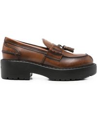 Miu Miu - Leather Loafers - Lyst