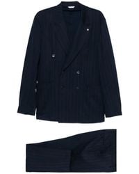Manuel Ritz - Double-Breasted Striped Suit - Lyst