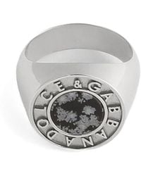 Dolce & Gabbana - Anello Con Logo - Lyst