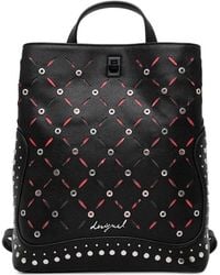 Desigual - Small Eyelet-Embellished Studded Backpack - Lyst