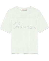 Blumarine - Logo-Appliqué T-Shirt - Lyst