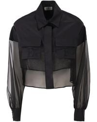 Elisabetta Franchi - Ef Monogram-Embroidery Shirt - Lyst