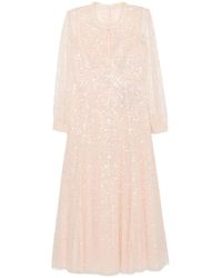 Needle & Thread - Vestido con aplique de lentejuelas - Lyst