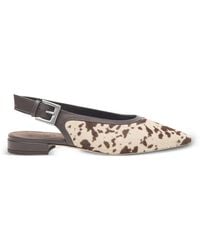 Peserico - Slingback-Pumps Mit Kuhprint - Lyst