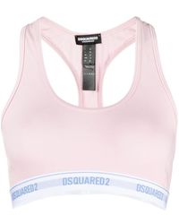 DSquared² - Logo-underband Cotton Performance Top - Lyst