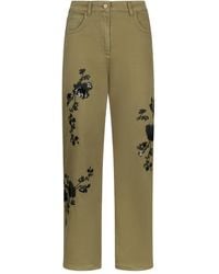Liu Jo - Jeans Svasati Con Ricamo A Fiori - Lyst