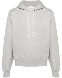 Saint Laurent - Hooded Cotton Sweatshirt - Lyst