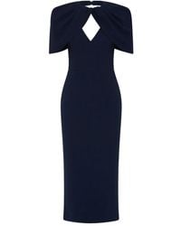 Rebecca Vallance - Gedrapeerde Midi-Jurk Met Bloemblaadjes Mouwen - Lyst
