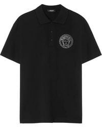 Versace - Poloshirt Met Borduurwerk - Lyst