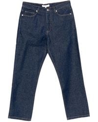 Maison Kitsuné - Logo-Patched Tapered Jeans - Lyst