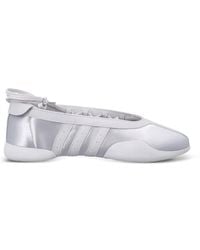 adidas - Lace-Up Metallic Ballet Flats - Lyst