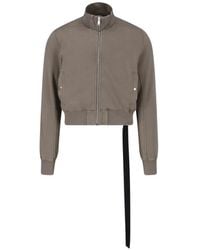 Rick Owens - Zip-Up Cropped Bomber Jacket - Lyst