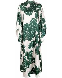 La DoubleJ - Magnifico Foliage-print Silk Dress - Lyst