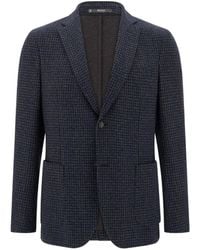 BOGGI - Blazer À Motif Pied-De-Poule En Jersey - Lyst