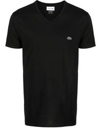 Lacoste - T-Shirt Con Scollo A V - Lyst