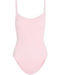 Hunza G - Pamela Crinkle-Effect Swimsuit - Lyst