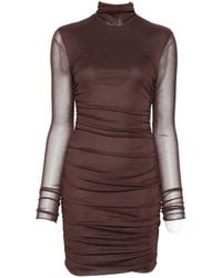Aniye By - Norma Ruched High-Neck Mini Dress - Lyst