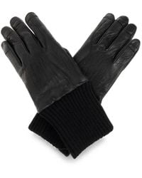 Rick Owens - Ribbed-Cuff Leather Gloves - Lyst