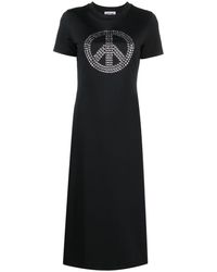 Moschino Jeans - Peace-sign Stud-embellished Maxi Dress - Lyst