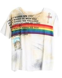 SAITOS - Graphic-Print Distressed T-Shirt - Lyst