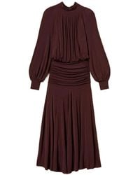 Twinset - Long Dress With Draping - Lyst