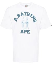 A Bathing Ape - T-Shirt Mit Logo-Print - Lyst