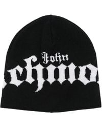 John Richmond - Logo-Intarsia Wool Beanie - Lyst