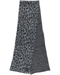 Anine Bing - Leopard-Print Wool Scarf - Lyst