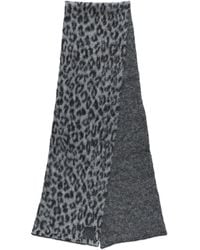 Anine Bing - Wollen Sjaal Met Luipaardprint - Lyst