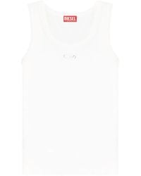 DIESEL - Logo Cotton Tank Top - Lyst