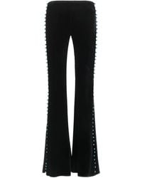 Roberto Cavalli - Bead-Embellished Flared Trousers - Lyst